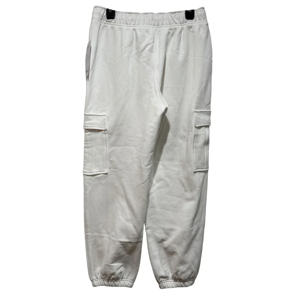 NWT Athleta Heavyweight Terry Cargo‎ Jogger Pants S Petite Ivory Off-white Cargo